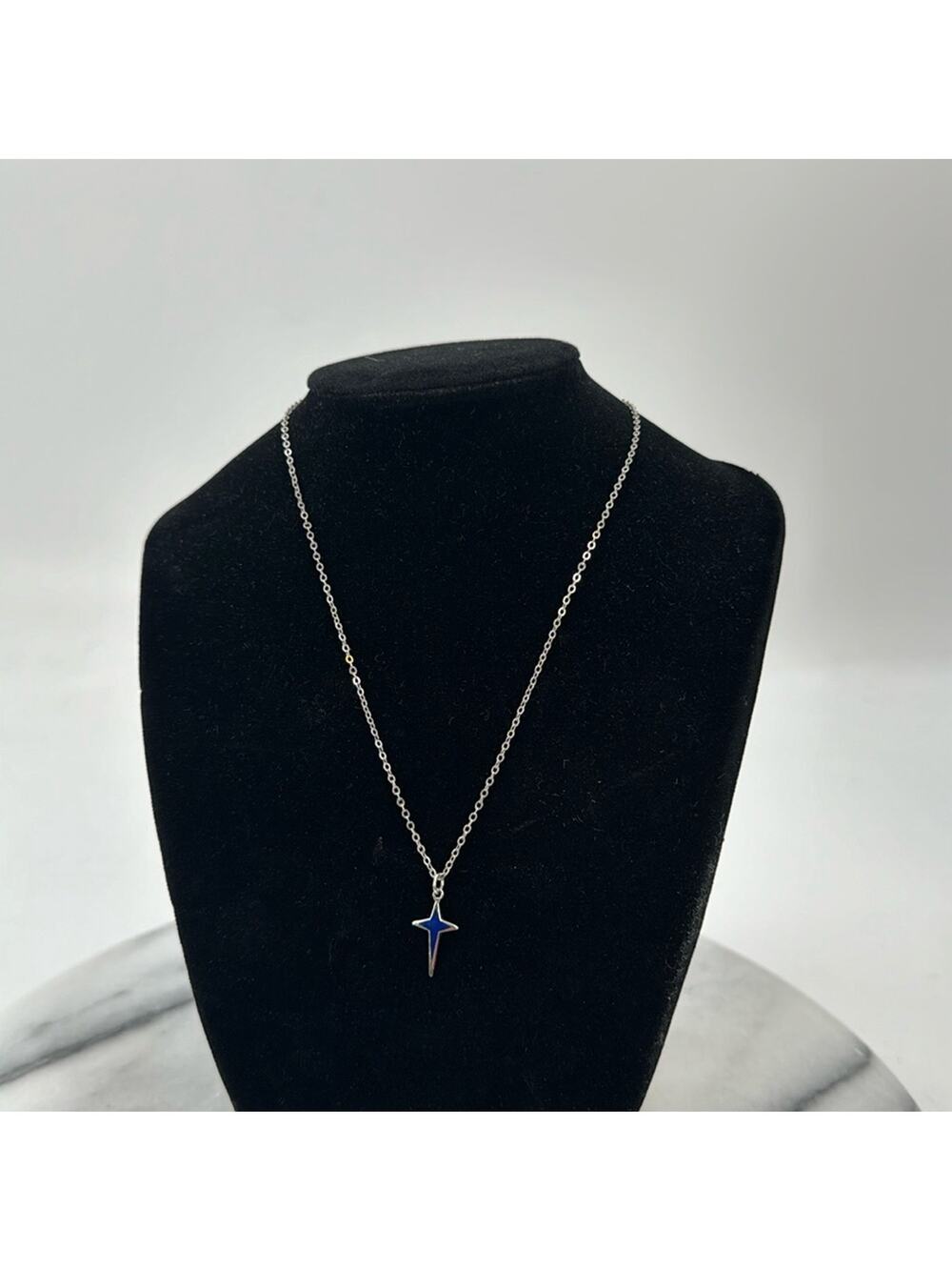 Emmons silver and blue star necklace